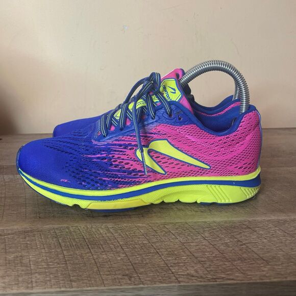 Newton Women’s Running Shoes Distance 7 Yellow Purple Pink Size 7 - Picture 1 of 7